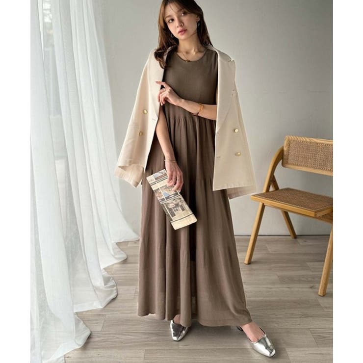 ふんわり透け感で大人フェミニン。前後2WAY3段シアーティアードニットワンピース… | Classical Elf  | 詳細画像22