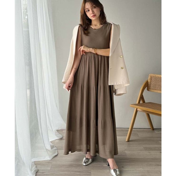 ★Elfelfelf Archives★ELF'S LONG SLEEVE DRESS★韓国大人気★ The Strawberry Fields Mini Dress by Bali Elf - Beige - PLUS