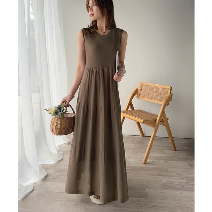 ふんわり透け感で大人フェミニン。前後2WAY3段シアーティアードニットワンピース… | Classical Elf  | 詳細画像25