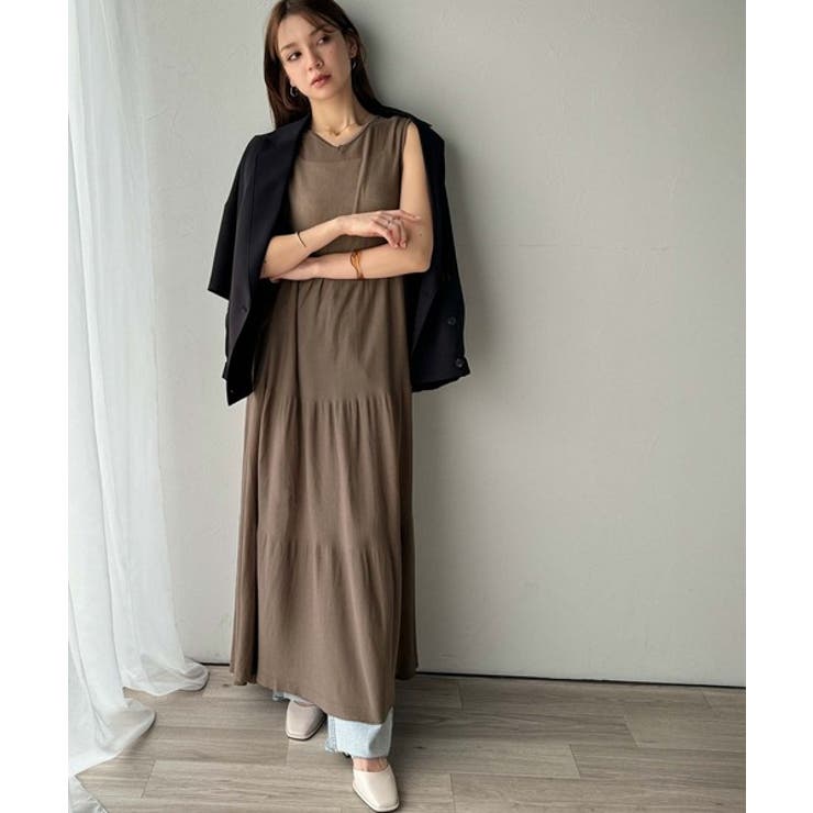 ふんわり透け感で大人フェミニン。前後2WAY3段シアーティアードニットワンピース… | Classical Elf  | 詳細画像30