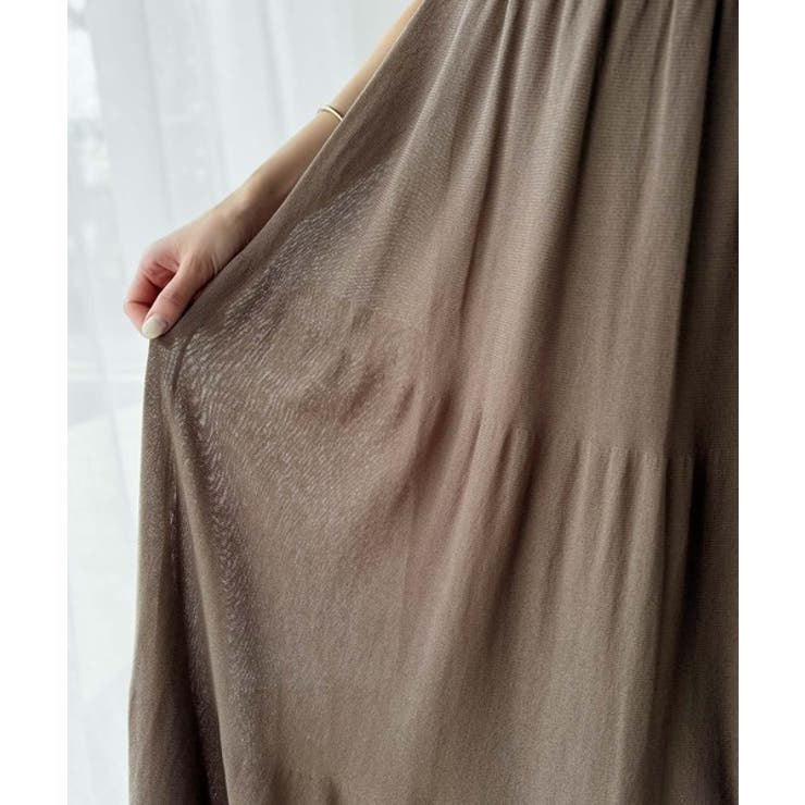 ふんわり透け感で大人フェミニン。前後2WAY3段シアーティアードニットワンピース… | Classical Elf  | 詳細画像35