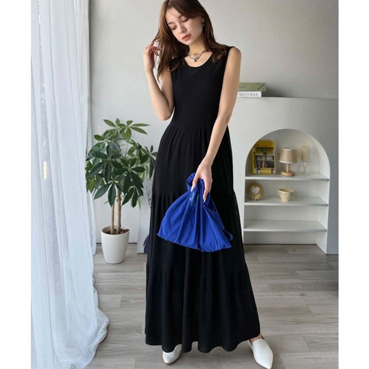 ふんわり透け感で大人フェミニン。前後2WAY3段シアーティアードニットワンピース… | Classical Elf  | 詳細画像4