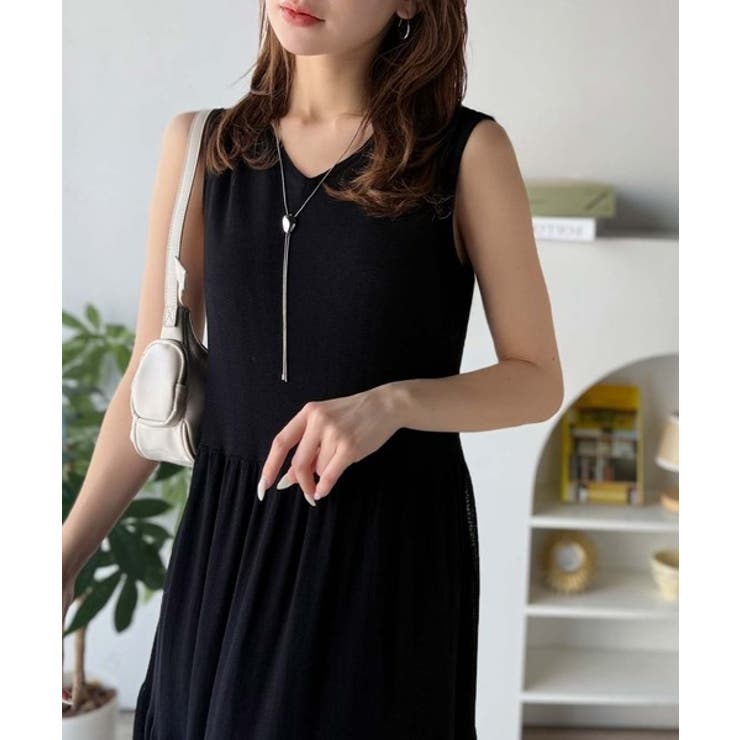 ふんわり透け感で大人フェミニン。前後2WAY3段シアーティアードニットワンピース… | Classical Elf  | 詳細画像5