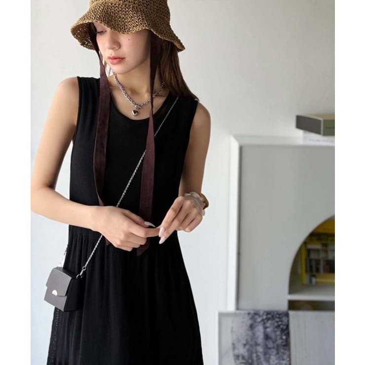 ふんわり透け感で大人フェミニン。前後2WAY3段シアーティアードニットワンピース… | Classical Elf  | 詳細画像6