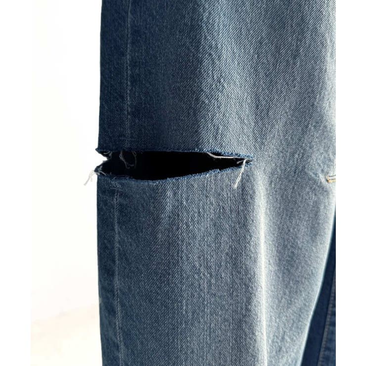 環境に優しいサステナブル素材。綿100％デニム素材サイドカットカーブパンツ | Classical Elf  | 詳細画像29 