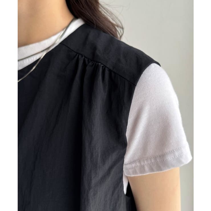 1枚で即お洒落見え。セットアップ風Aラインノースリーブロングワンピース | Classical Elf  | 詳細画像25 