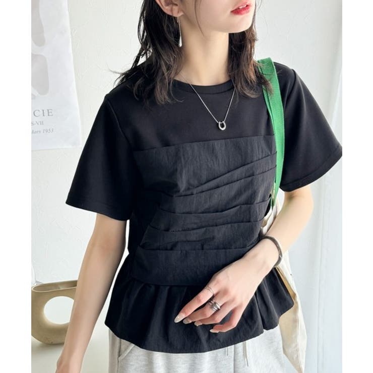 簡単おしゃれが叶う。Tシャツ×ビスチェドッキング半袖トップス | Classical Elf  | 詳細画像44 