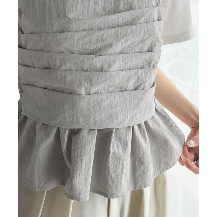 簡単おしゃれが叶う。Tシャツ×ビスチェドッキング半袖トップス | Classical Elf  | 詳細画像55 