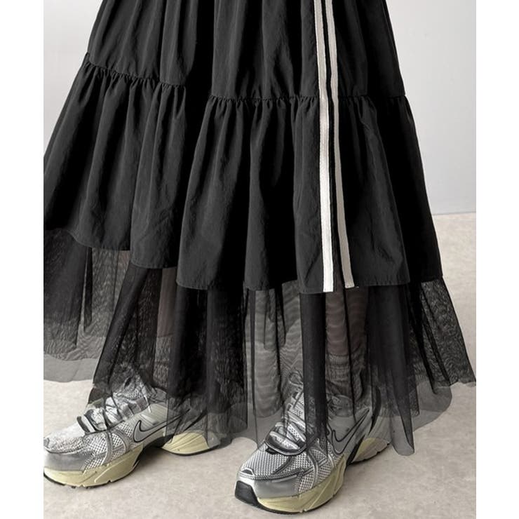 大人の愛されスカート。ナイロンチュールティアード ロングスカート (サイドライン… | Classical Elf  | 詳細画像38 