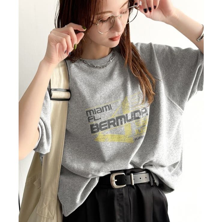 こなれカジュアルの新定番。前後2wayヴィンテージ風グラフィックプリント裏毛スウ… | Classical Elf  | 詳細画像9 