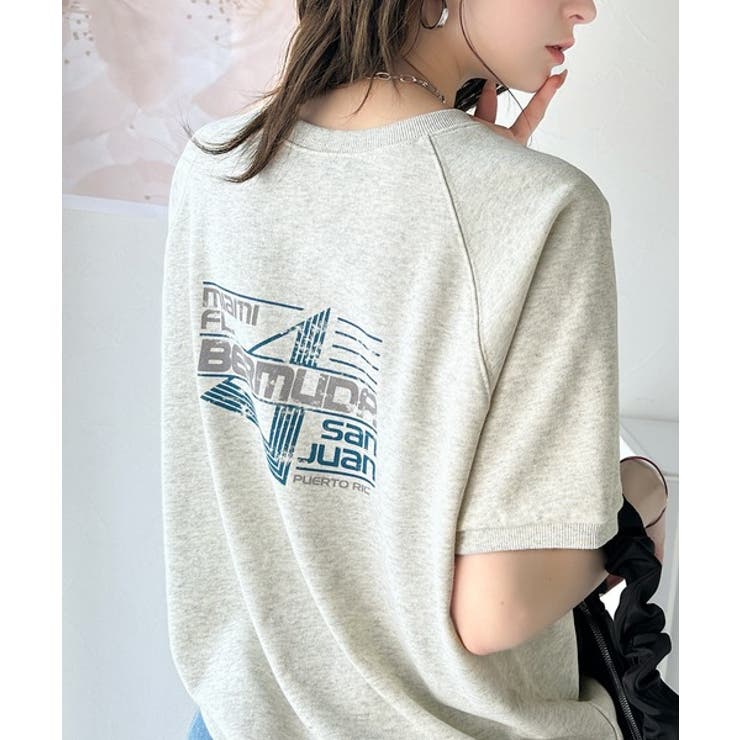 こなれカジュアルの新定番。前後2wayヴィンテージ風グラフィックプリント裏毛スウ… | Classical Elf  | 詳細画像23 