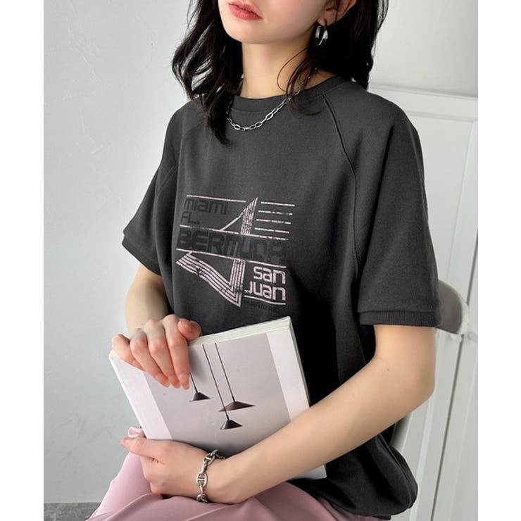 こなれカジュアルの新定番。前後2wayヴィンテージ風グラフィックプリント裏毛スウ… | Classical Elf  | 詳細画像1 