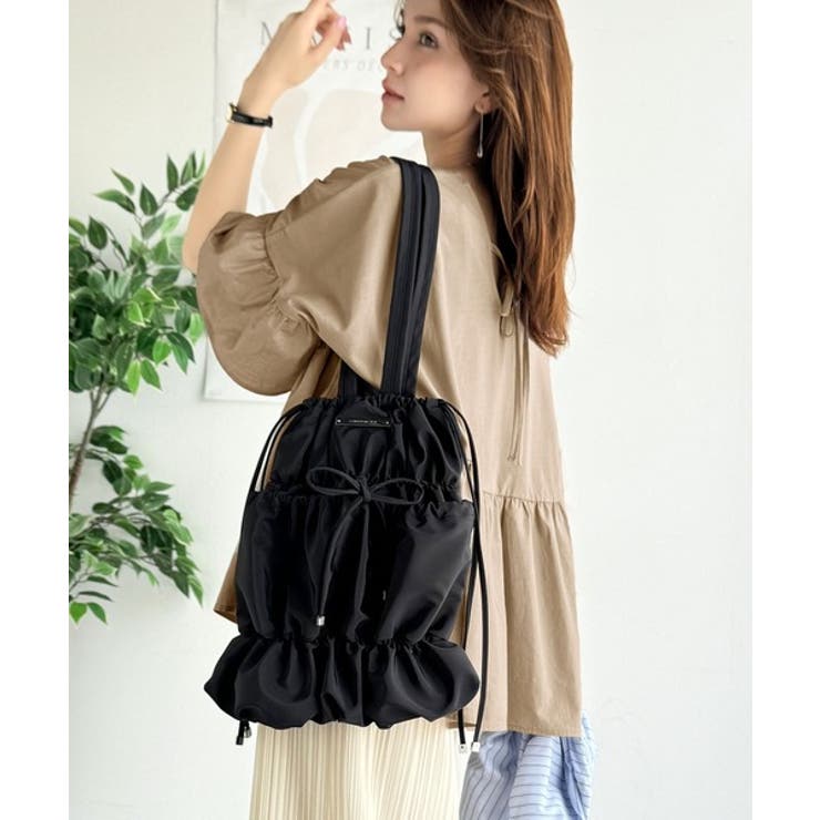 特別な日常を演出。綿100％前後2WAYシルケット加工布帛コンビリボンペプラムト… | Classical Elf  | 詳細画像31 