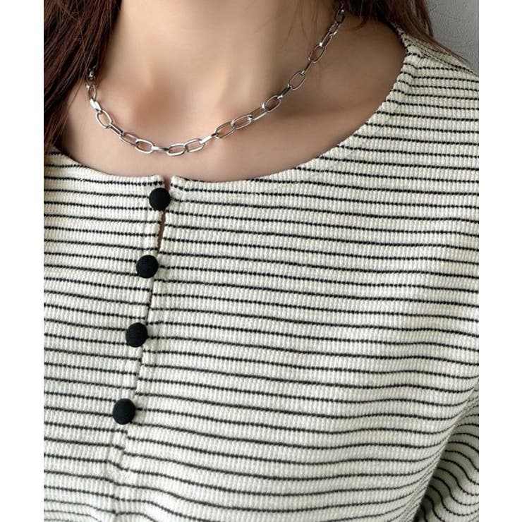 華奢見えを叶える!前後2wayランタンスリーブミニボーダートップス(5分袖) | Classical Elf  | 詳細画像37