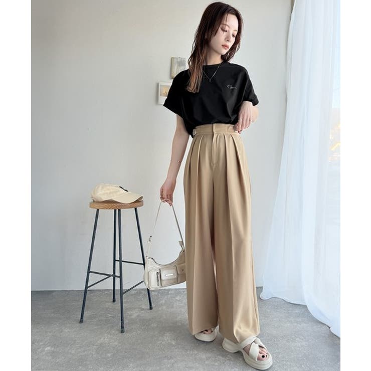 着るUV！ひんやりバックファスナードルマンスリーブ胸刺繍半袖トップス | Classical Elf  | 詳細画像18 