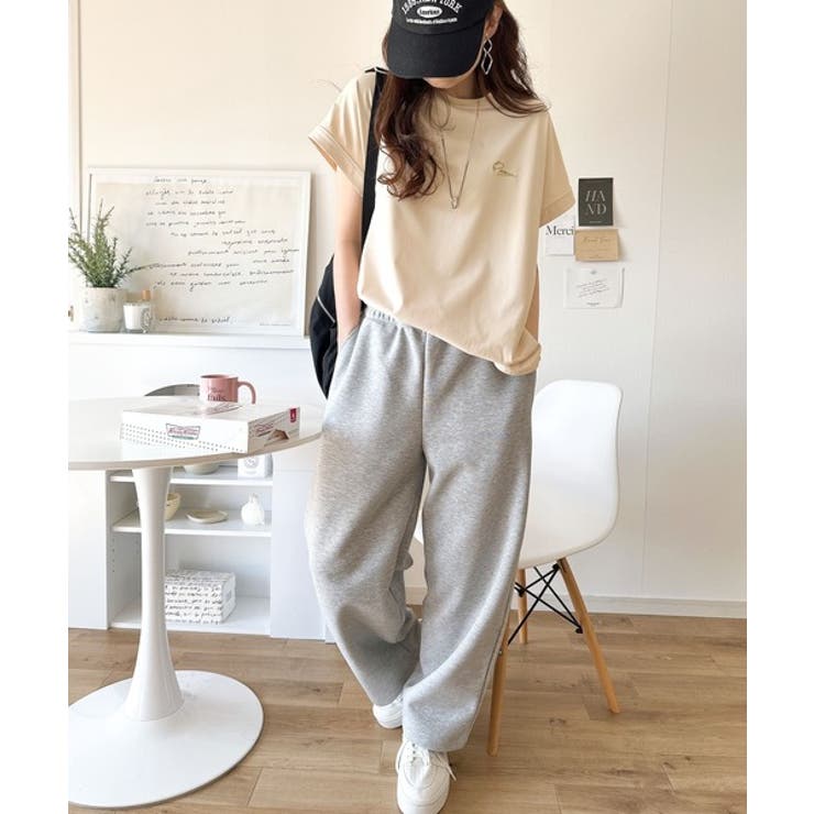 着るUV！ひんやりバックファスナードルマンスリーブ胸刺繍半袖トップス | Classical Elf  | 詳細画像29 