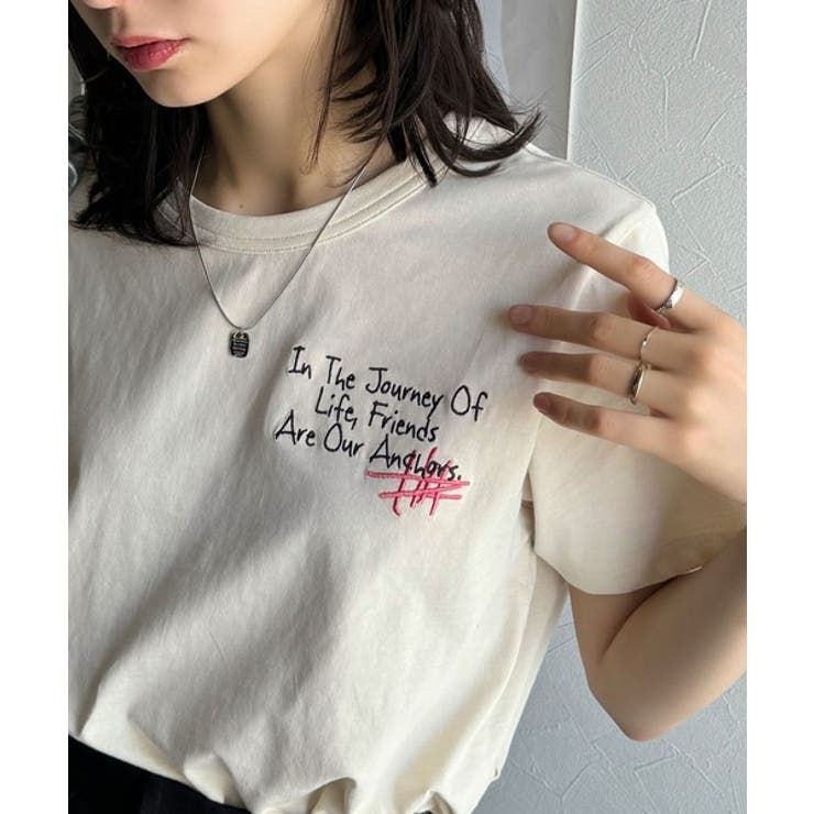 アートのように刺繍が映える。オーガニックコットン100%らくがき風刺繍 無地＆ボ… | Classical Elf  | 詳細画像16 