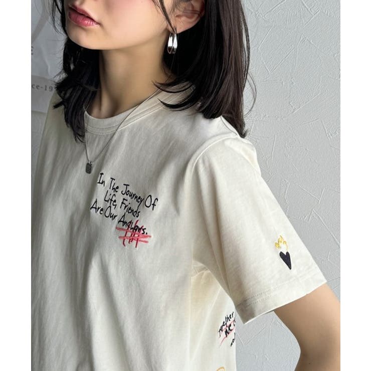 アートのように刺繍が映える。オーガニックコットン100%らくがき