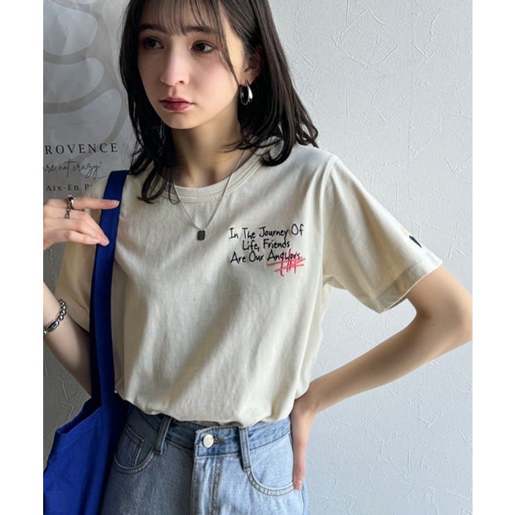 アートのように刺繍が映える。オーガニックコットン100%らくがき風刺繍 無地＆ボ… | Classical Elf  | 詳細画像19 