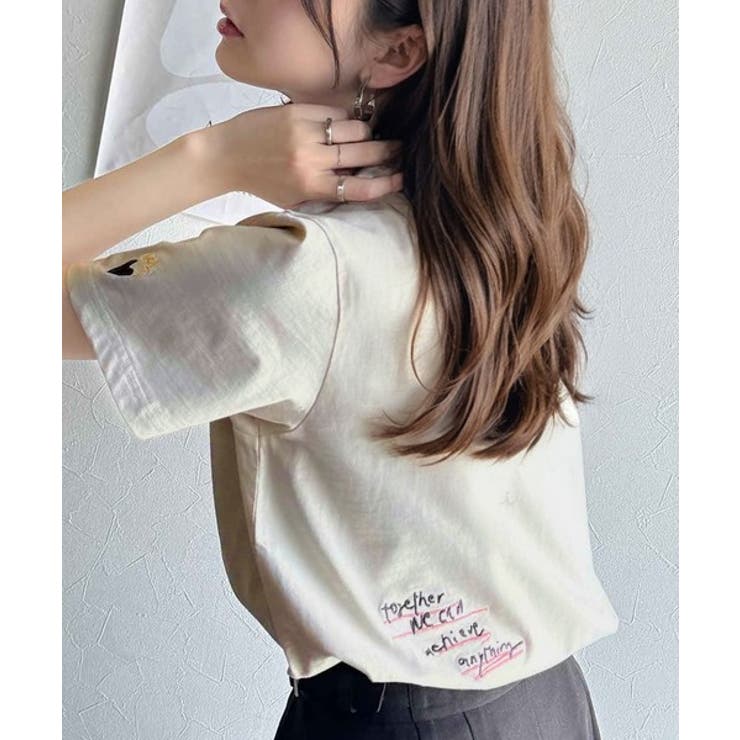 アートのように刺繍が映える。オーガニックコットン100%らくがき風刺繍 無地＆ボ… | Classical Elf  | 詳細画像21 