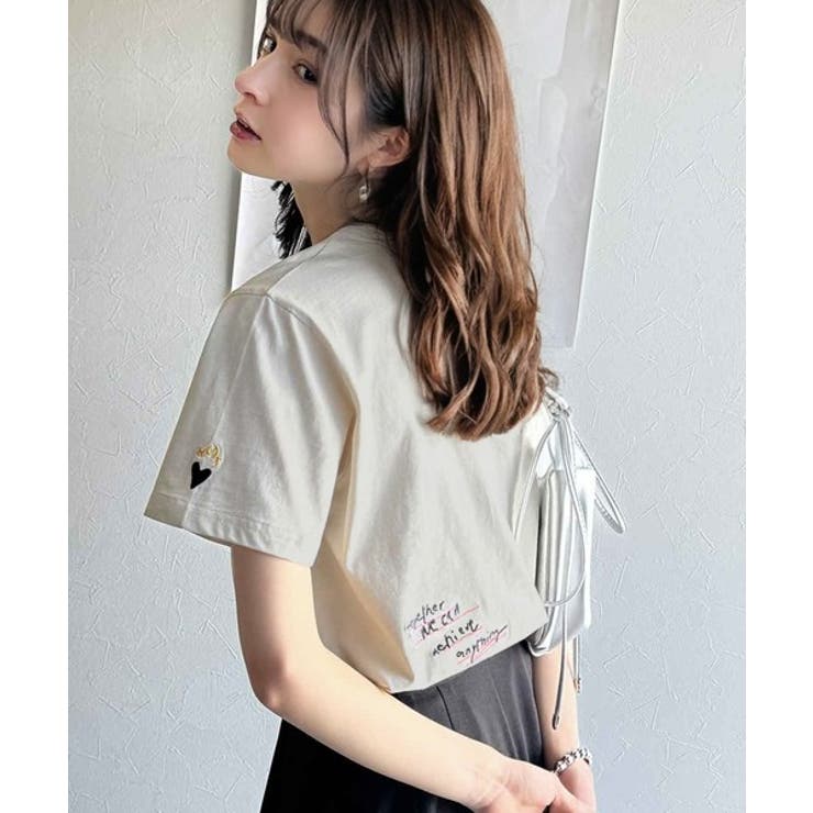 アートのように刺繍が映える。オーガニックコットン100%らくがき風刺繍 無地＆ボ… | Classical Elf  | 詳細画像22 