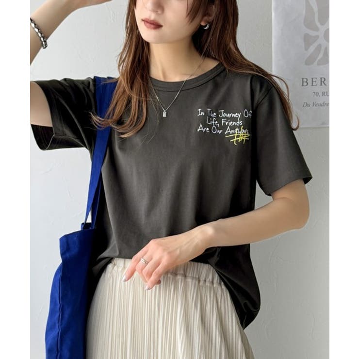 【Elisabetta Franchi】刺繍が施されたコットンTシャツ ちびロゴ 刺繍 Tシャツ S30GC0701 S22816 半袖 (Maison Margiela