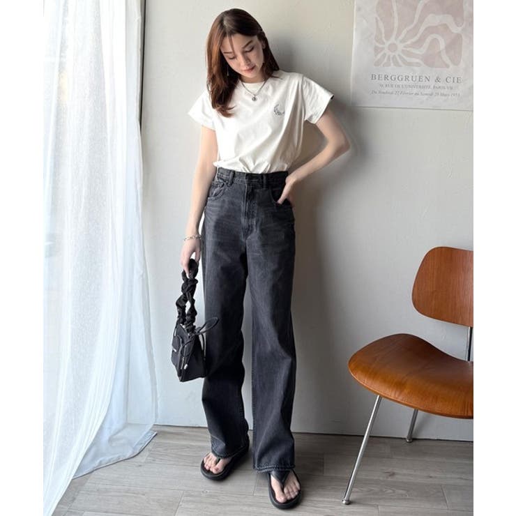 オーガニックコットン100%。胸元ラメ糸ワンポイント刺繍 無地＆ボーダー柄Tシャ… | Classical Elf  | 詳細画像6 