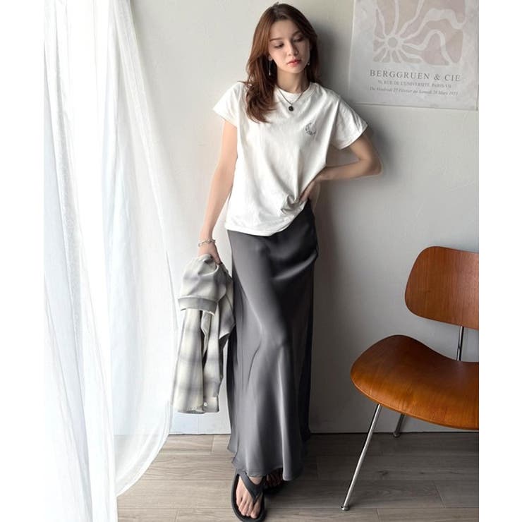 オーガニックコットン100%。胸元ラメ糸ワンポイント刺繍 無地＆ボーダー柄Tシャ… | Classical Elf  | 詳細画像9 