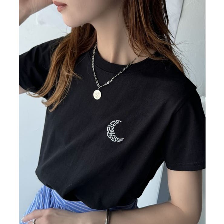 オーガニックコットン100%。胸元ラメ糸ワンポイント刺繍 無地＆ボーダー柄Tシャ… | Classical Elf  | 詳細画像17 