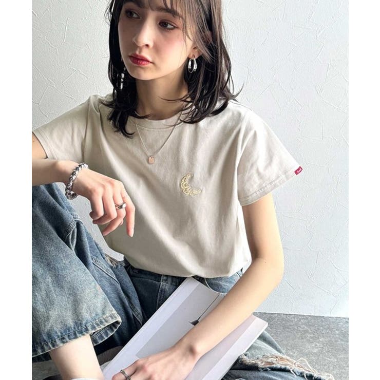 オーガニックコットン100%。胸元ラメ糸ワンポイント刺繍 無地＆ボーダー柄Tシャ… | Classical Elf  | 詳細画像23 