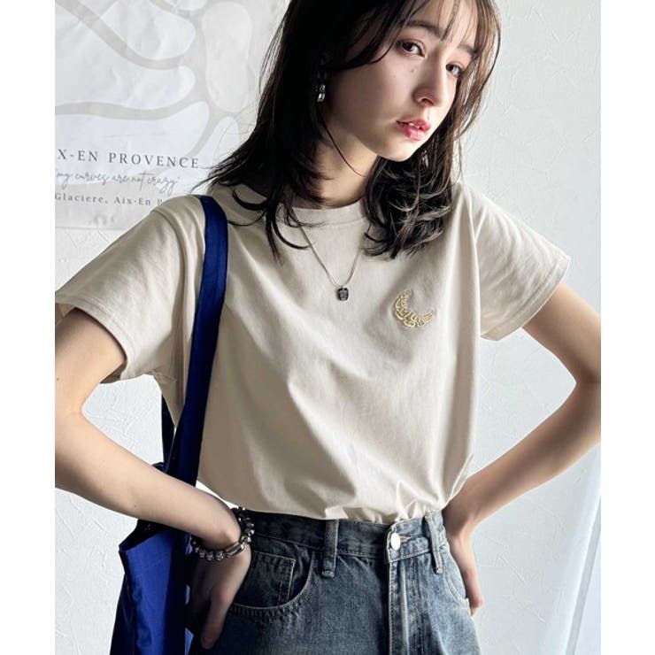 オーガニックコットン100%。胸元ラメ糸ワンポイント刺繍 無地＆ボーダー柄Tシャ… | Classical Elf  | 詳細画像25 