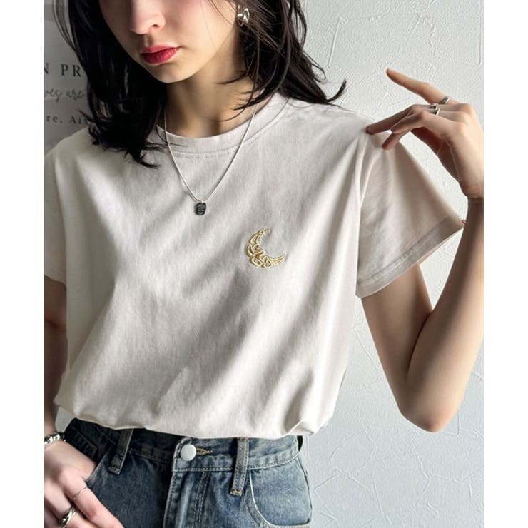 オーガニックコットン100%。胸元ラメ糸ワンポイント刺繍 無地＆ボーダー柄Tシャ… | Classical Elf  | 詳細画像26 