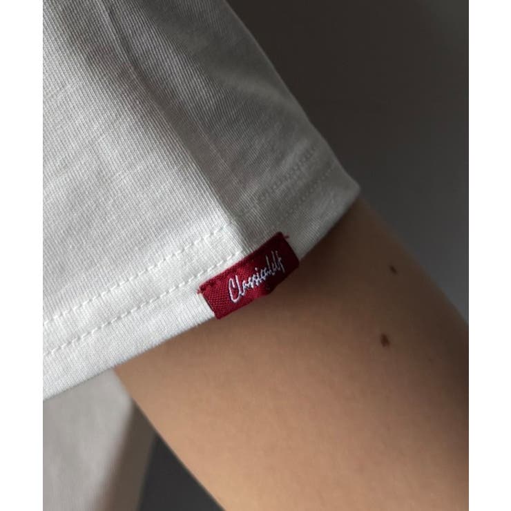 オーガニックコットン100%。胸元ラメ糸ワンポイント刺繍 無地＆ボーダー柄Tシャ… | Classical Elf  | 詳細画像33 