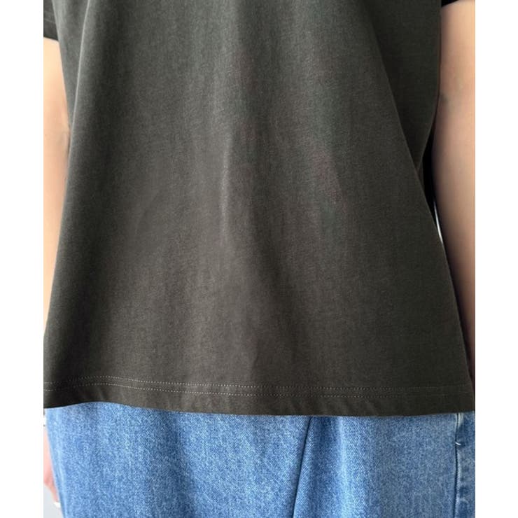 垢抜けた大人カジュアル。オーガニックコットン100％フロッキーロゴプリントTシャ… | Classical Elf  | 詳細画像46 