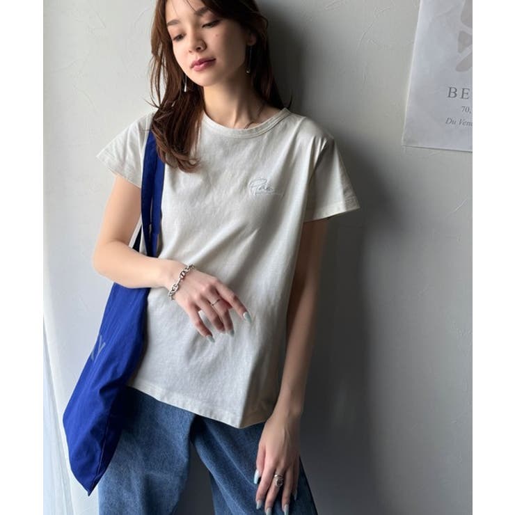 こなれ感たっぷり。オーガニックコットン100％胸元PAEAN刺繍Tシャツ(半袖) | Classical Elf  | 詳細画像6 