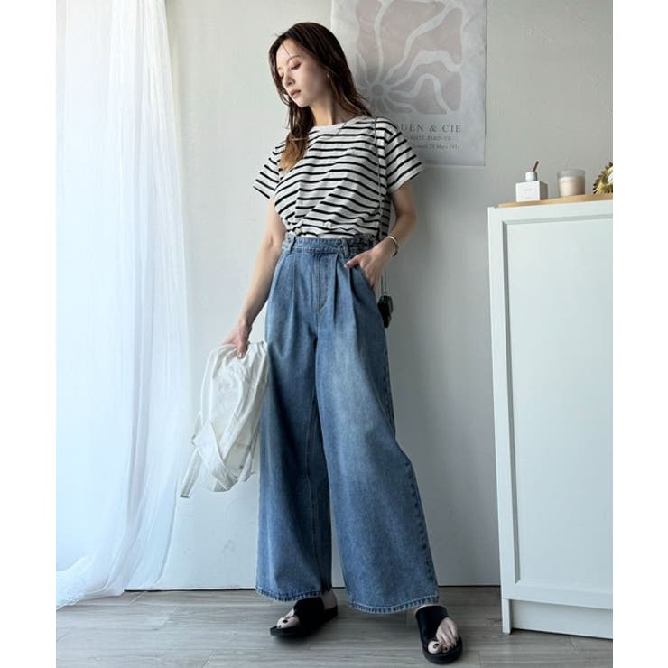 こなれ感たっぷり。オーガニックコットン100％胸元PAEAN刺繍Tシャツ(半袖) | Classical Elf  | 詳細画像21 