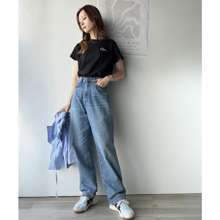 こなれ感たっぷり。オーガニックコットン100％胸元PAEAN刺繍Tシャツ(半袖) | Classical Elf  | 詳細画像26 