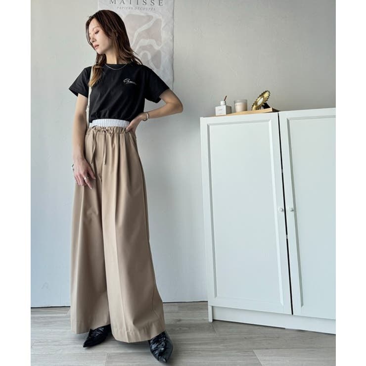 こなれ感たっぷり。オーガニックコットン100％胸元PAEAN刺繍Tシャツ(半袖) | Classical Elf  | 詳細画像30 