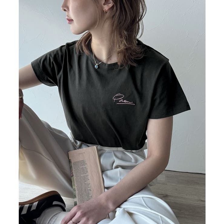こなれ感たっぷり。オーガニックコットン100％胸元PAEAN刺繍Tシャツ(半袖) | Classical Elf  | 詳細画像36 