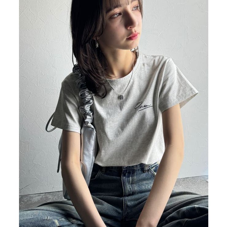 こなれ感たっぷり。オーガニックコットン100％胸元PAEAN刺繍Tシャツ(半袖) | Classical Elf  | 詳細画像41 