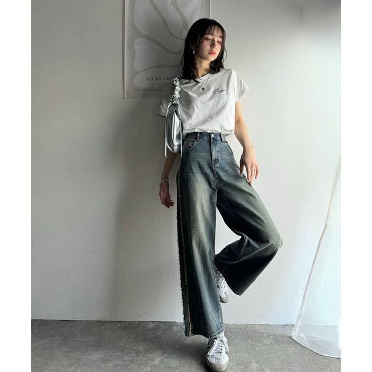 こなれ感たっぷり。オーガニックコットン100％胸元PAEAN刺繍Tシャツ(半袖) | Classical Elf  | 詳細画像42 