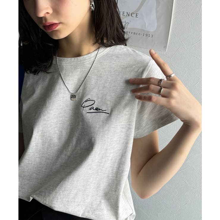 こなれ感たっぷり。オーガニックコットン100％胸元PAEAN刺繍Tシャツ(半袖) | Classical Elf  | 詳細画像43 