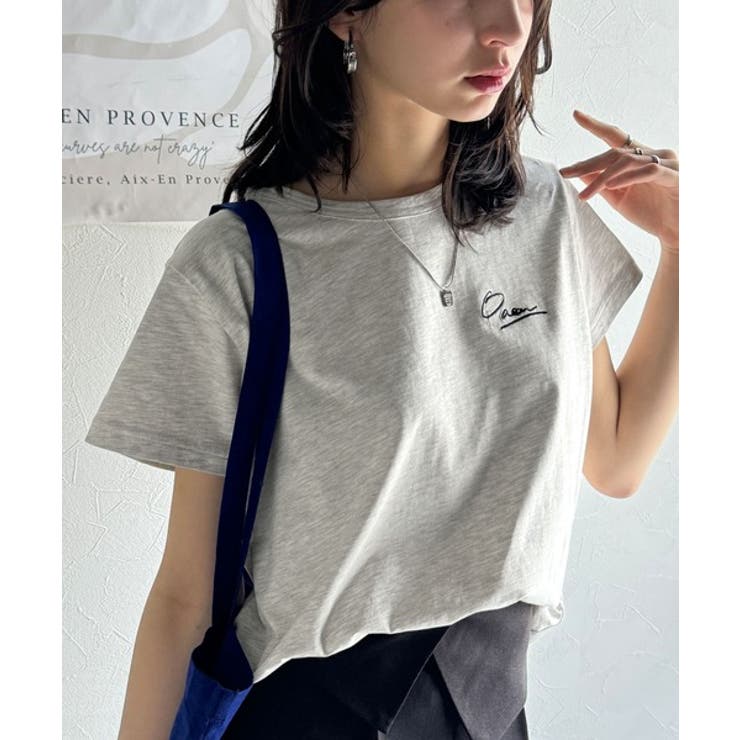 こなれ感たっぷり。オーガニックコットン100％胸元PAEAN刺繍Tシャツ(半袖) | Classical Elf  | 詳細画像44 