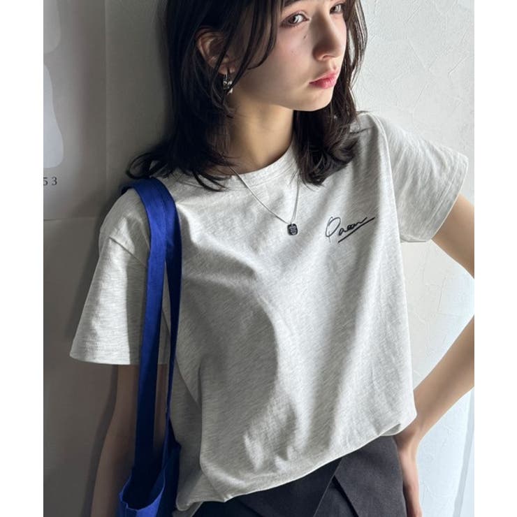 こなれ感たっぷり。オーガニックコットン100％胸元PAEAN刺繍Tシャツ(半袖) | Classical Elf  | 詳細画像45 