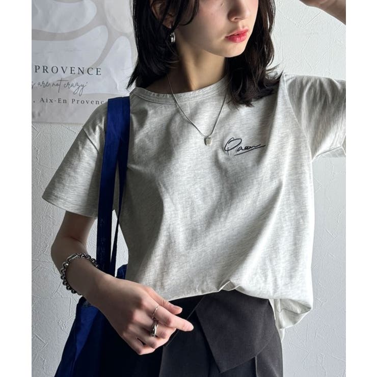 こなれ感たっぷり。オーガニックコットン100％胸元PAEAN刺繍Tシャツ(半袖) | Classical Elf  | 詳細画像46 