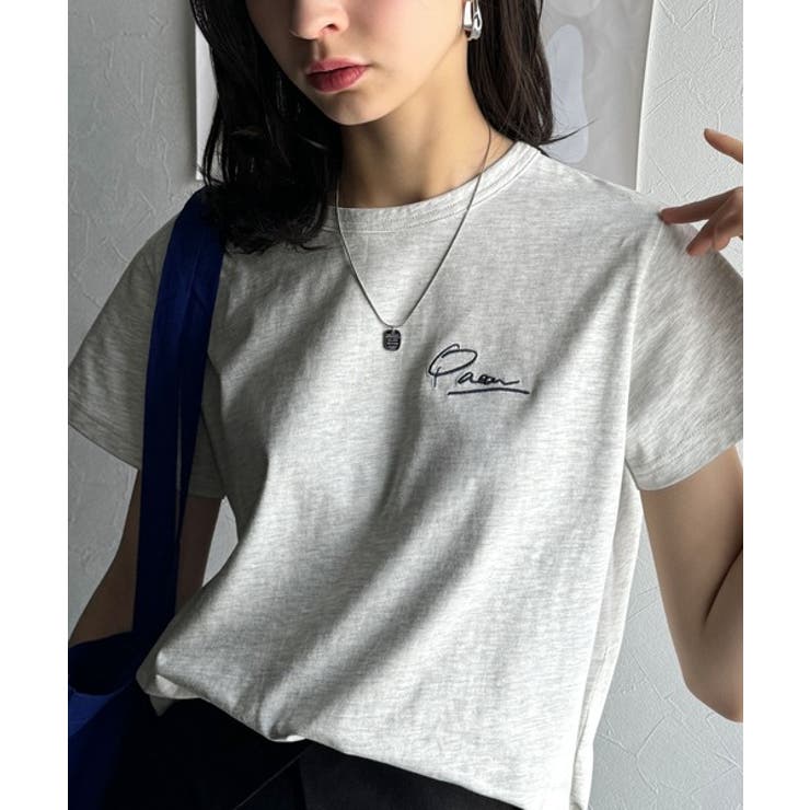 こなれ感たっぷり。オーガニックコットン100％胸元PAEAN刺繍Tシャツ(半袖) | Classical Elf  | 詳細画像47 