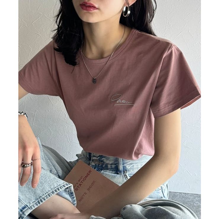 こなれ感たっぷり。オーガニックコットン100％胸元PAEAN刺繍Tシャツ(半袖) | Classical Elf  | 詳細画像53 