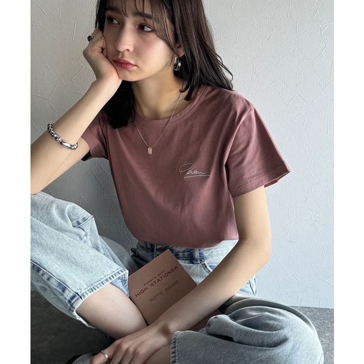 こなれ感たっぷり。オーガニックコットン100％胸元PAEAN刺繍Tシャツ(半袖) | Classical Elf  | 詳細画像54 