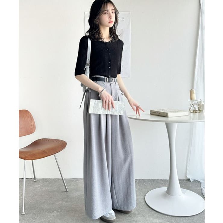 大人のこなれ感。シアーリブニット半袖カーディガン | Classical Elf  | 詳細画像11 