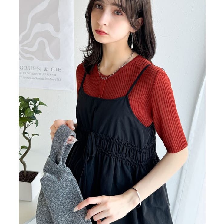 大人のこなれ感。シアーリブニット半袖カーディガン | Classical Elf  | 詳細画像43 